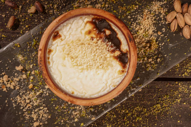 pieczony pudding ryżowy - rice pudding zdjęcia i obrazy z banku zdjęć