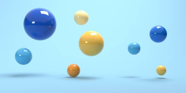 istock 3D render design of different size of spheres 1389381806