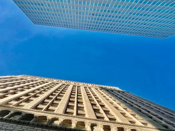 istock Upward View of Skyscrapers 1389383077
