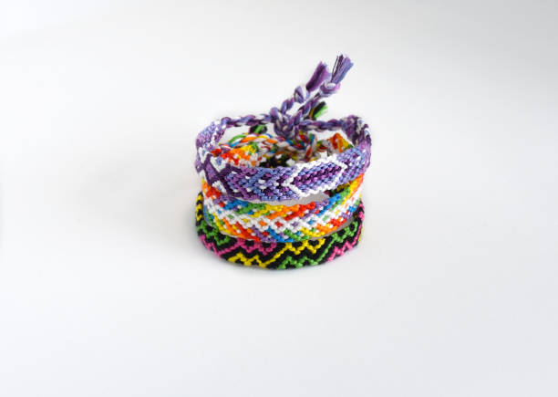 istock DIY woven friendship bracelets with different braiding. Summer accessory 1389386559