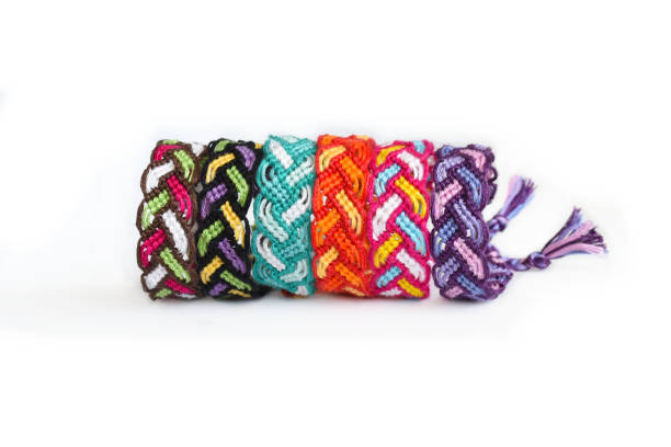 istock DIY woven friendship bracelets with different braiding. Summer accessory 1389386692