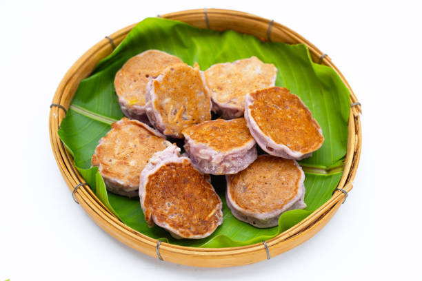 istock Coconut pancake on white background. 1389397560
