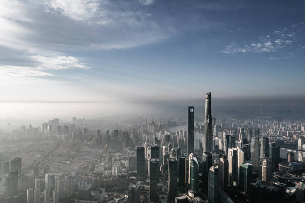 istock Aerial View of Shanghai Skyline 1389405875