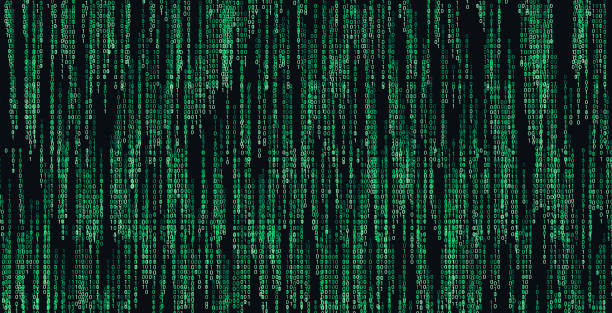 Binary Matrix Abstract Background and Binary Matrix computer language stock pictures, royalty-free photos & images
