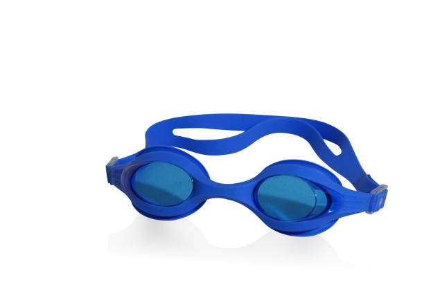 istock blue swimming goggles on white background, object, sport, convenience, copy space 1389407782