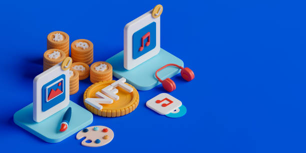 istock 3d rendering concept NFT or non fungible token. 1389415633