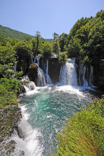 Water falls, River Una in Bihac, Bosnia and Herzegovina.