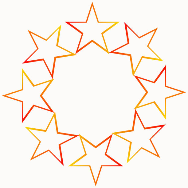 Abstract circle star art design for symbol icon sign