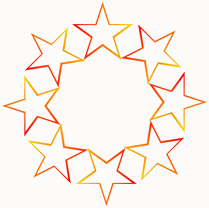 Abstract circle star art design for symbol icon sign