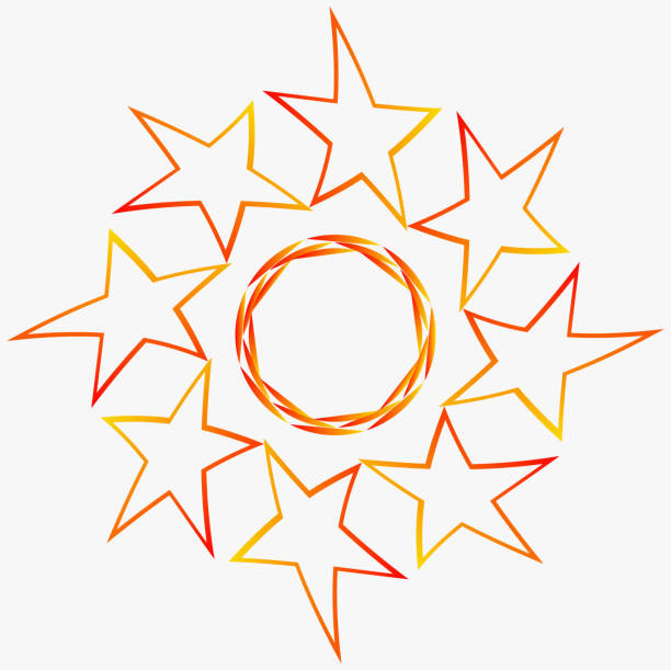 Circle icon animation isolated on black background 4K