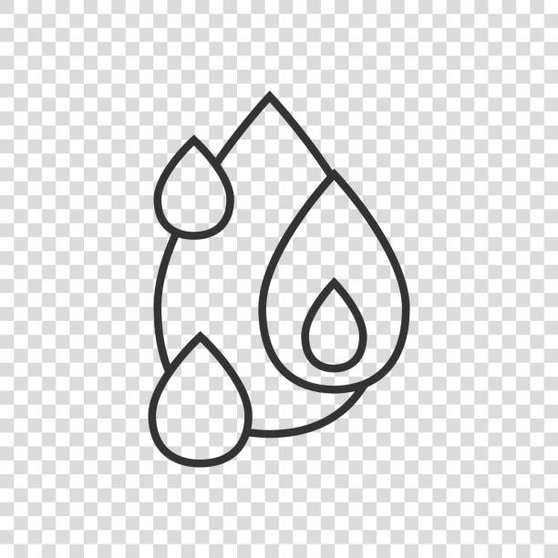 wassertropfen-symbol im flachen stil. blob-vektor-illustration auf weißem, isoliertem hintergrund. raindrop sign geschäftskonzept. - 46355 stock-grafiken, -clipart, -cartoons und -symbole