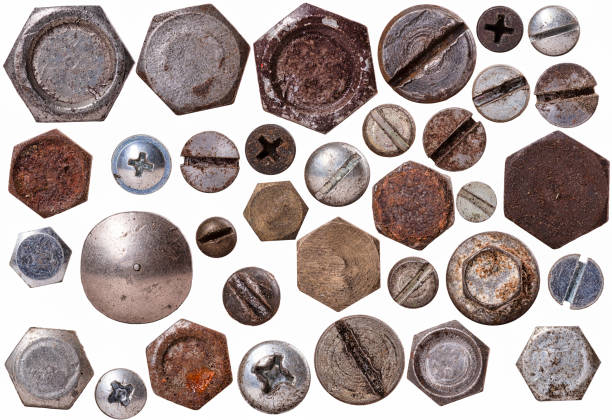 istock Screw heads used in a locksmith's shop. 1389425916