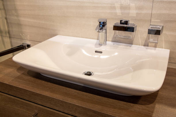 istock Modern washbasin in a high-quality bathroom 1389425959