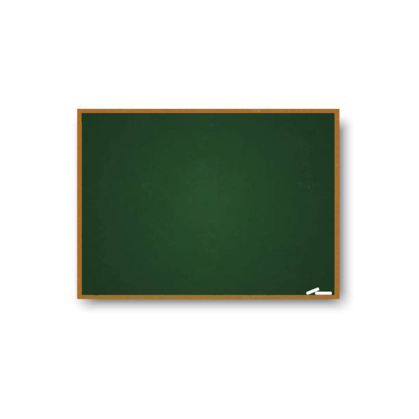 ilustrações, clipart, desenhos animados e ícones de quadro negro verde com moldura de madeira, lousa suja. vetor - construction frame blackboard frame letter