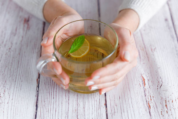 Woman with herbal tea