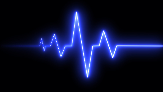 graph of heart rate. heartbeat pattern. Ekg wave icon. Red in hue. waveform of sound. medical architecture. Illustration using stock vectors.