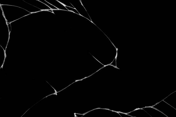 istock Close-up wrinkles and cracks LCD screen glass display 1389446413