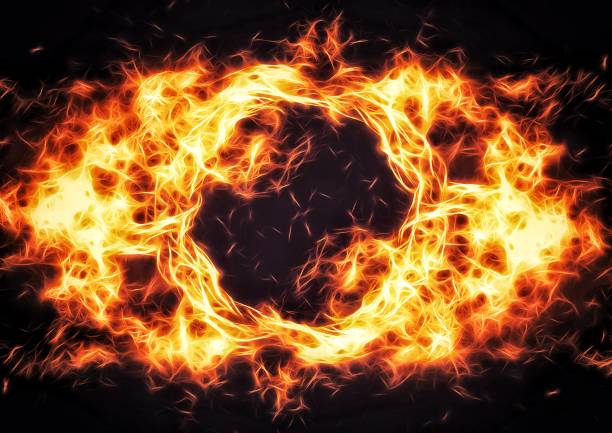 istock Illustration of a burning fireball 1389451791