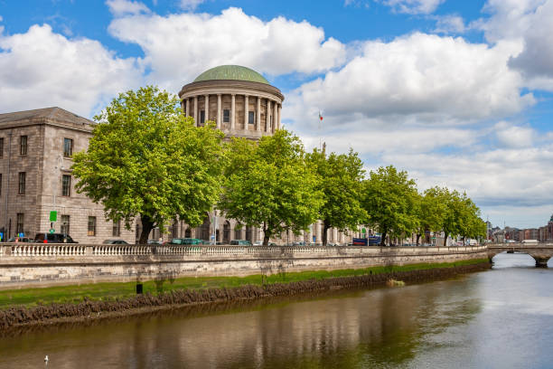 istock Four Courts And River Liffey In Dublin 1389453872