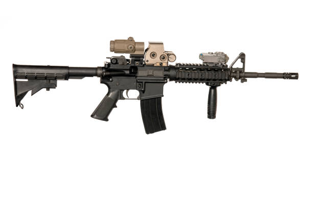 Rifle with optical sight and laser device