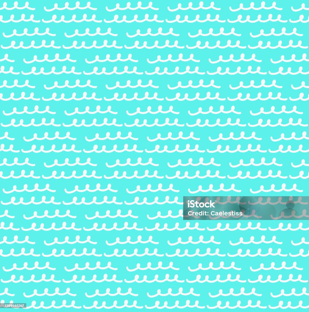 Textail Simple Background Cute Seamless Pattern Background With Hand Drawn Simple Wave Doodles ...
