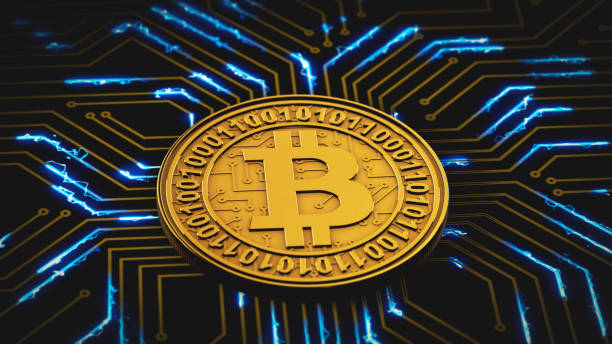 istock bitcoin pulsates on a circuit board 1389468846