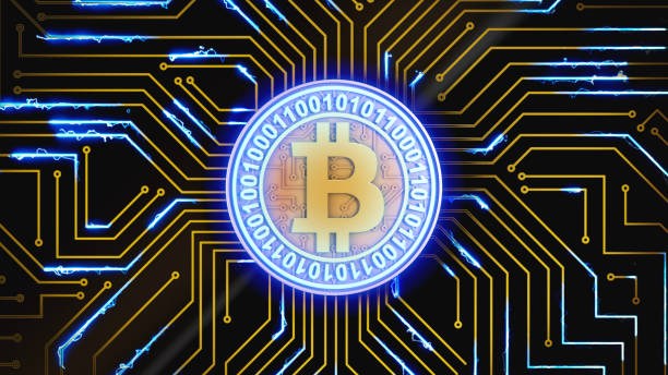 istock bitcoin pulsates on a circuit board 1389468868