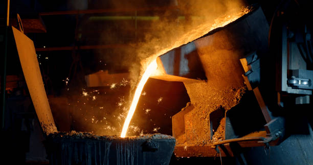 istock Pouring molten steel 1389470268
