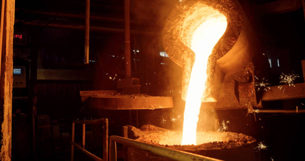 istock Pouring molten steel 1389470275