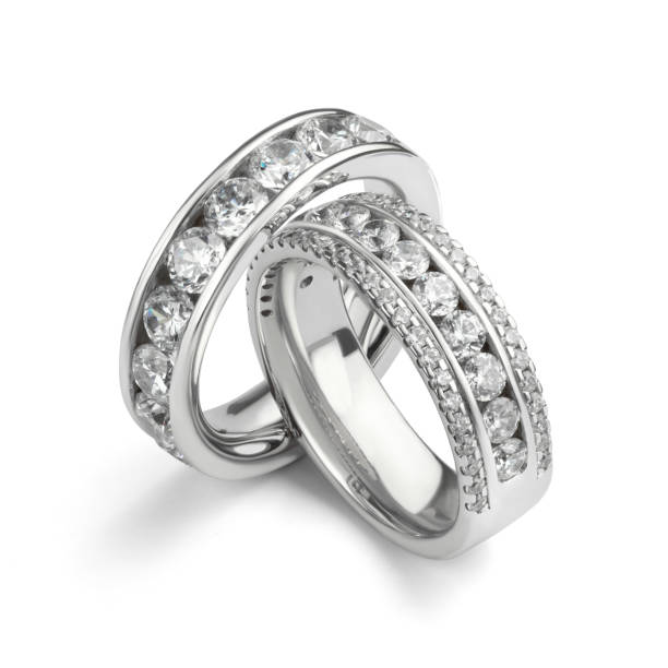 istock Luxury Pair of Two Diamond Rings 1389474552
