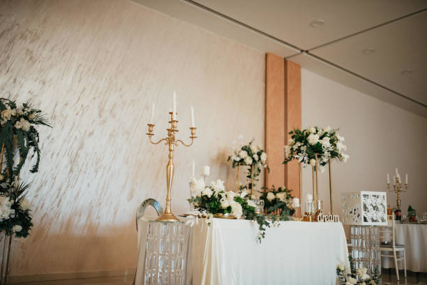 istock Wedding detail , decoration flowers, table setting. 1389474744