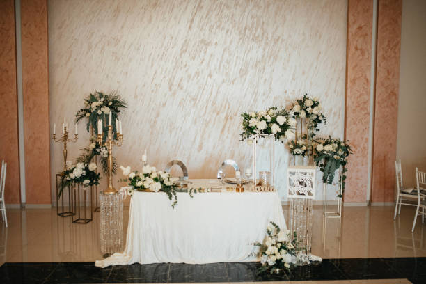 istock Wedding detail , decoration flowers, table setting. 1389474763
