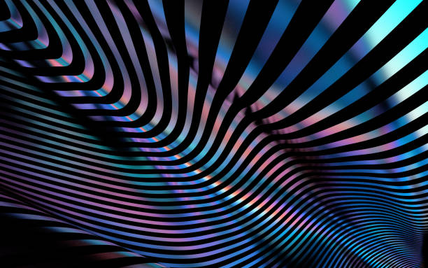 istock 3d background render of abstract art curved three dimensional geometric lines 1389476856
