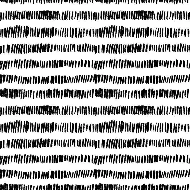 Vector illustration of Vector black short lines seamless pattern.