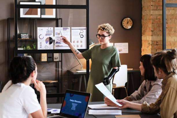 istock Business presentation during meeting at office 1389483697