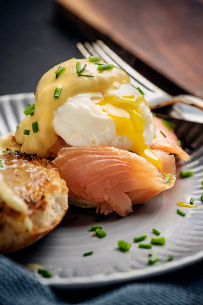istock Eggs Benedict with Smoked Salmon and  Hollandaise Sauce 1389483861