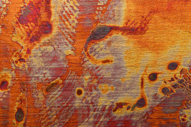 istock Vivid orange abstract metallic texture for background. 1389486478