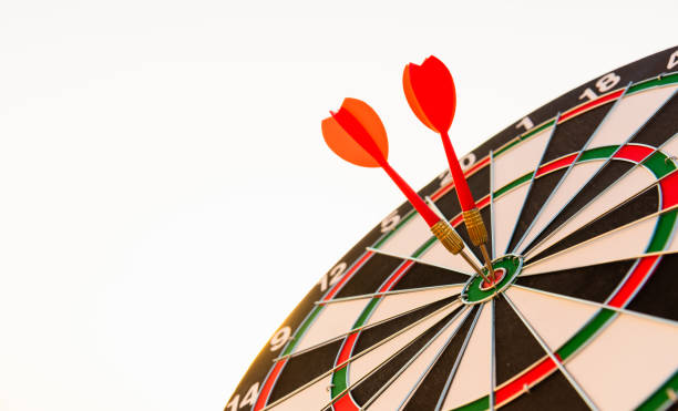 istock dart arrow hit center on Bullseye 1389486719