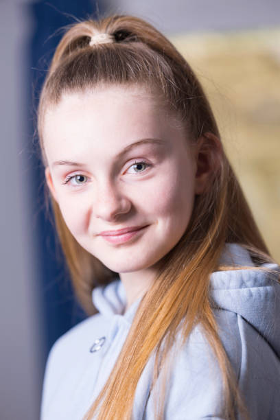 istock Brown-haired girl with a pony tail 1389486829