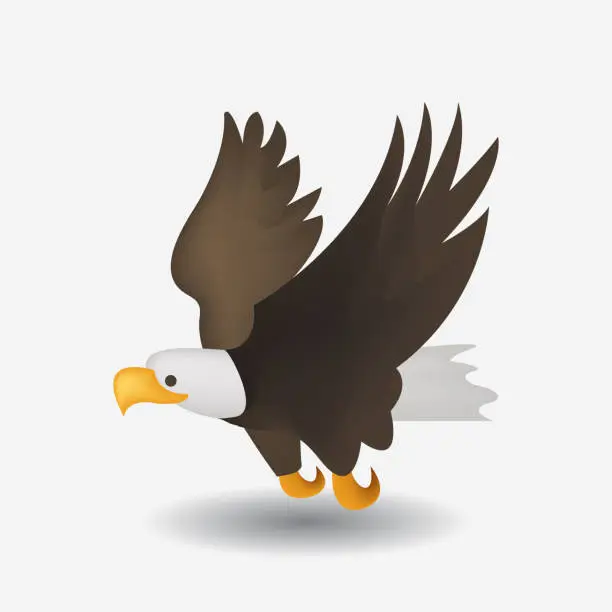 Vector illustration of Eagle vector emoji illustration