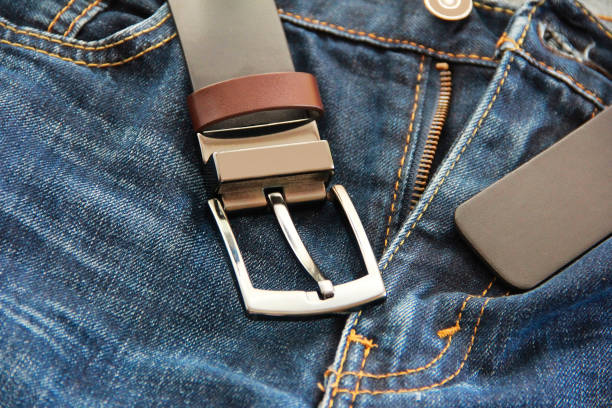 istock black men's belt with metal buckle 1389492077