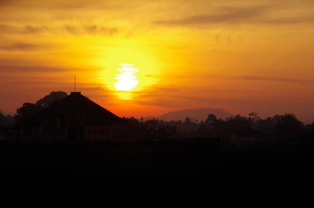 istock Tropical sunrise／Ubud village in Bali 1389492375