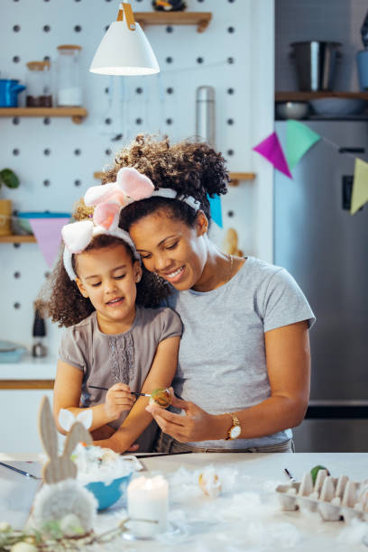 istock Painting and drawing easter arts and crafts at home. 1389493939