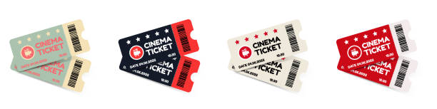 Cinema, Movie, Concert Ticket Icon Set - Different Vector Illustrations Isolated On White Background Cinema, Movie, Concert Ticket Icon Set - Different Vector Illustrations Isolated On White Background traffic ticket stock illustrations