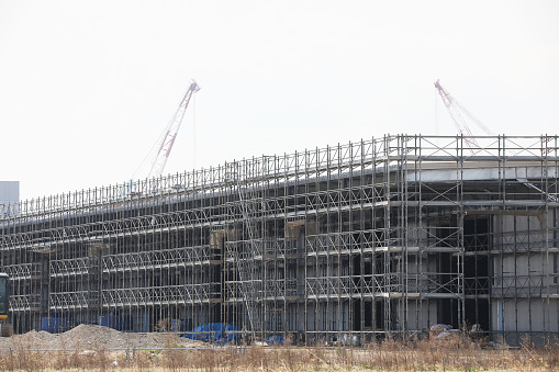 Construction sites under construction of large-scale facilities