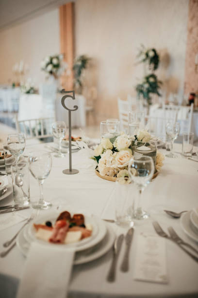 istock Waiting for guest,table elegance set. Food on the plate. 1389497433