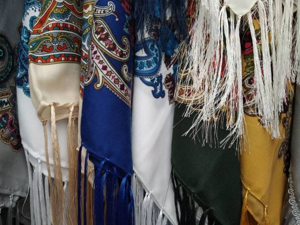 istock women's colored scarves 1389497586