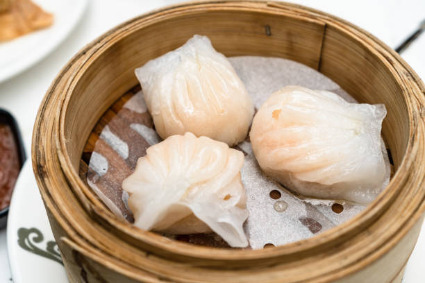 istock Steamed Shrimp Dumplings, or Dim Sum 1389497680