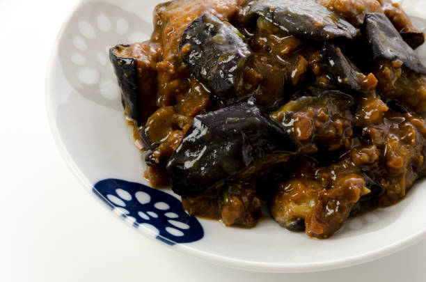 istock Stir-fried Eggplant and  Minced meat with Miso Sauce 1389498801