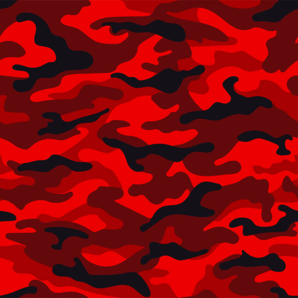 Blood red camouflage seamless pattern. Vector Blood red camouflage seamless pattern. Vector illustration red camouflage pattern stock illustrations